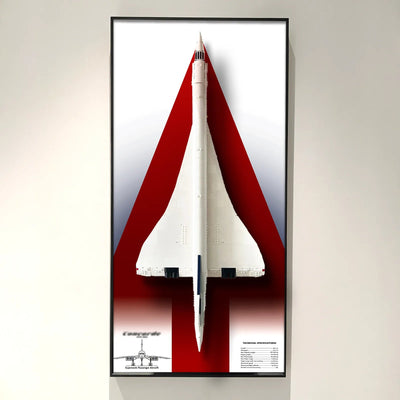 Cadre mural premium pour LEGO® Concorde (10318) – Exposition Supersonique