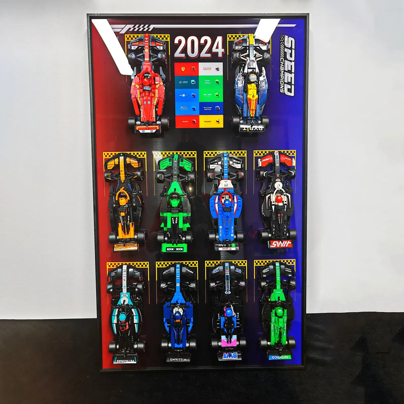 Cadre mural premium pour LEGO® Speed Champions – Collection Complète