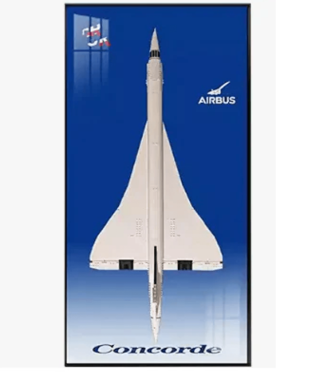 Cadre mural premium pour LEGO® Concorde (10318) – Exposition Supersonique