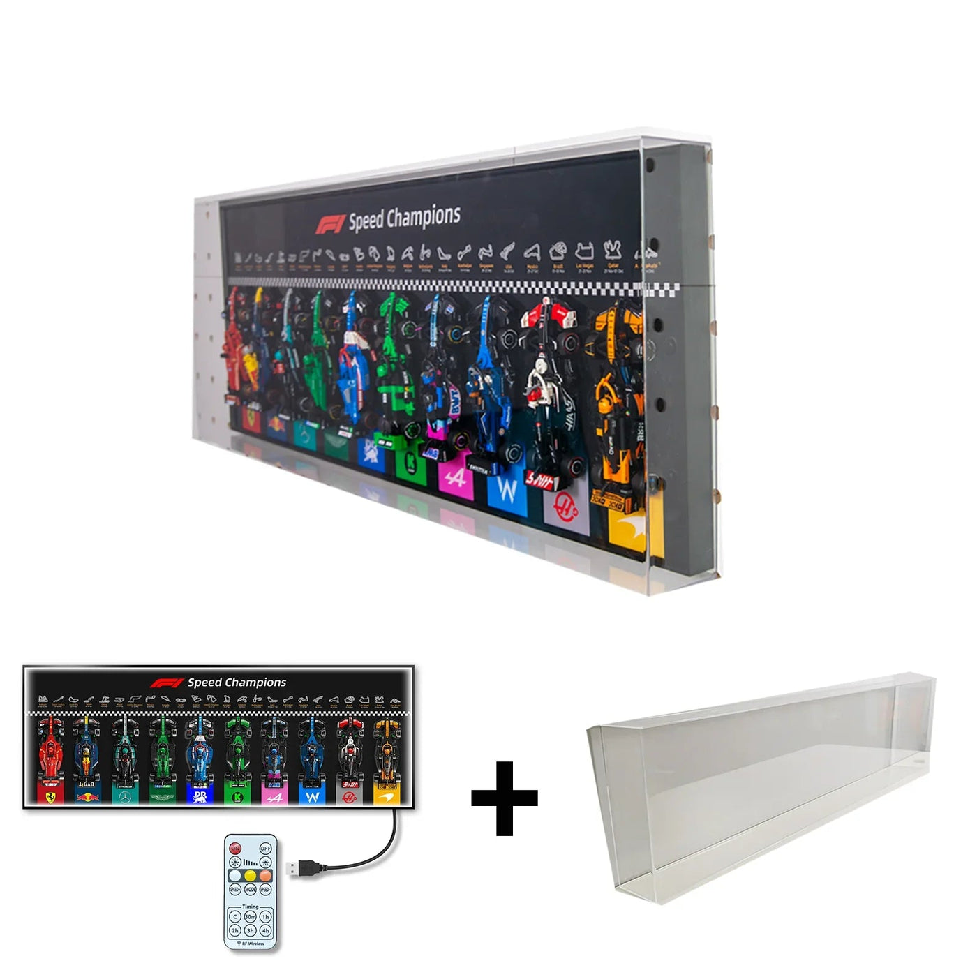 Cadre mural pour LEGO® Speed Champions F1 – Collection complète (ligne horizontale)