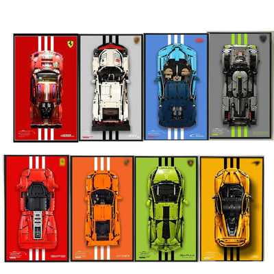 Cadre mural premium pour LEGO® Technic Super Cars