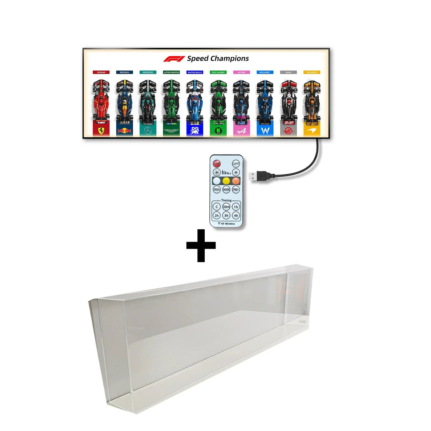 Cadre mural pour LEGO® Speed Champions F1 – Collection complète (ligne horizontale)